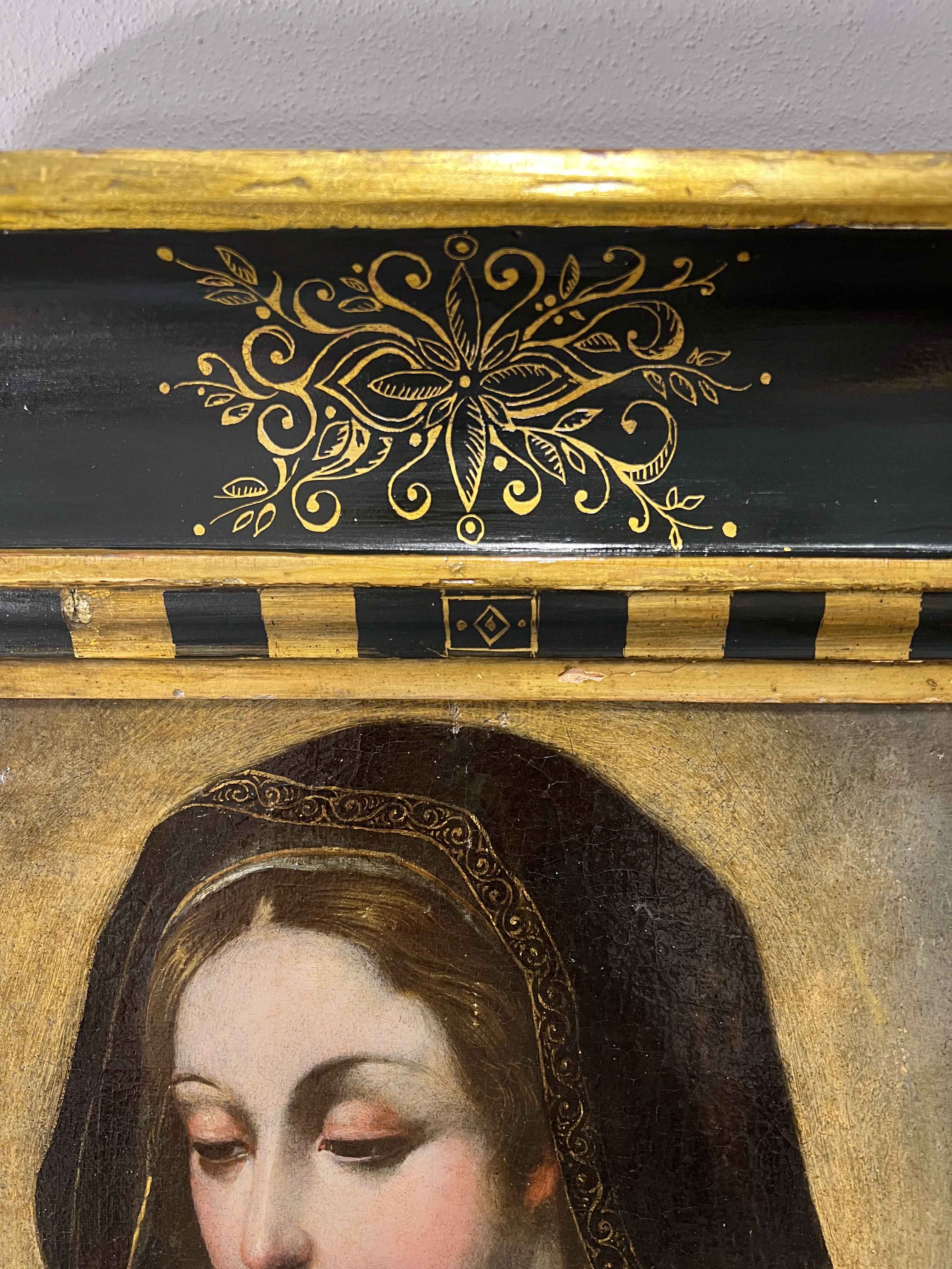 Madonna - olio su tela, artista nordeuropeo del XVII secolo