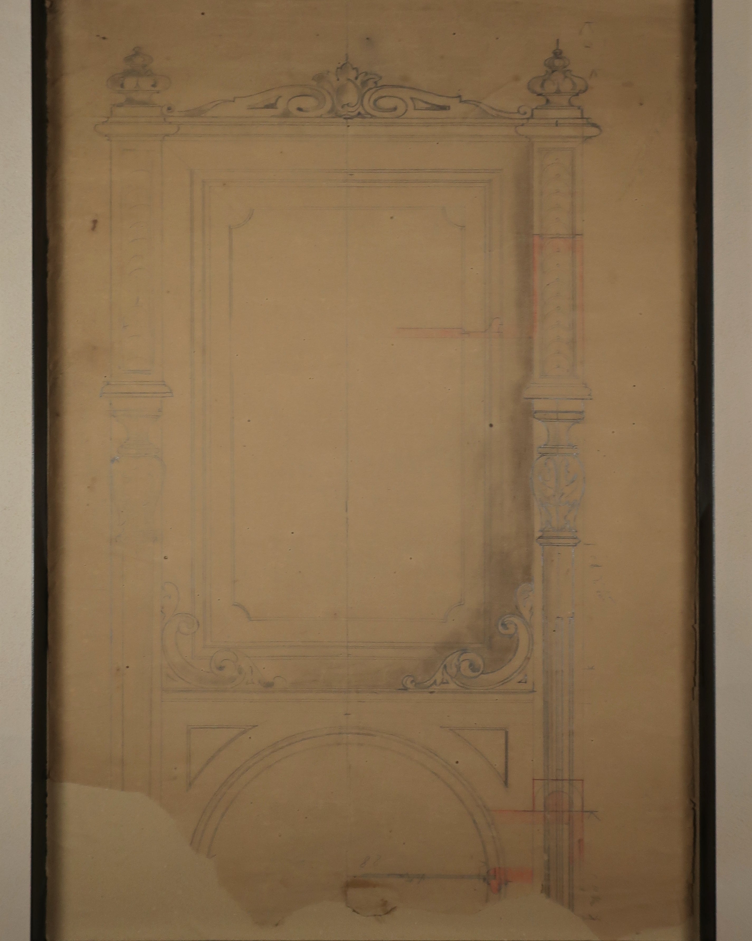 Studio per soasa o specchiera