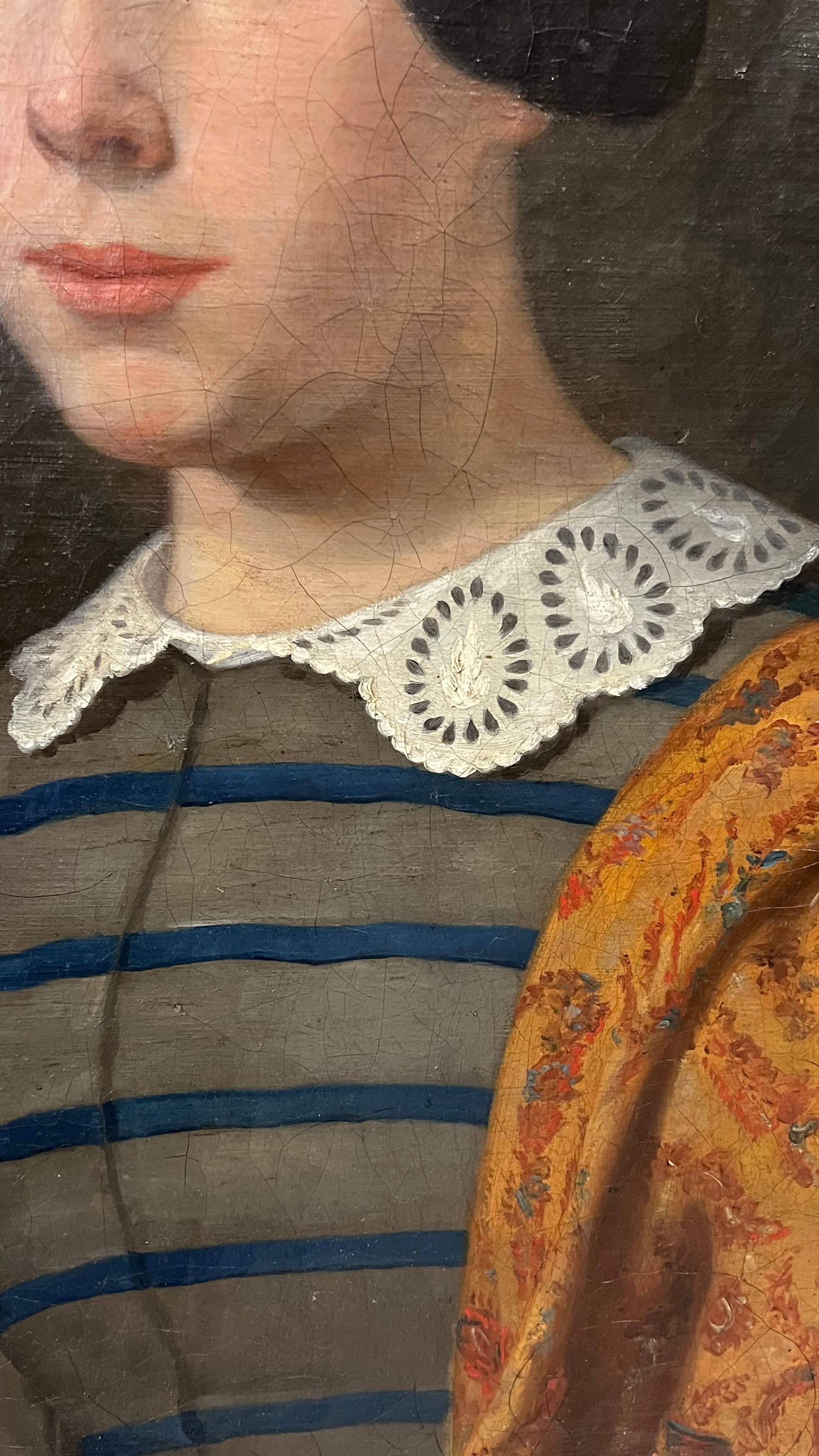 Ritratto di ragazza - XIX secolo, olio su tela con cornice