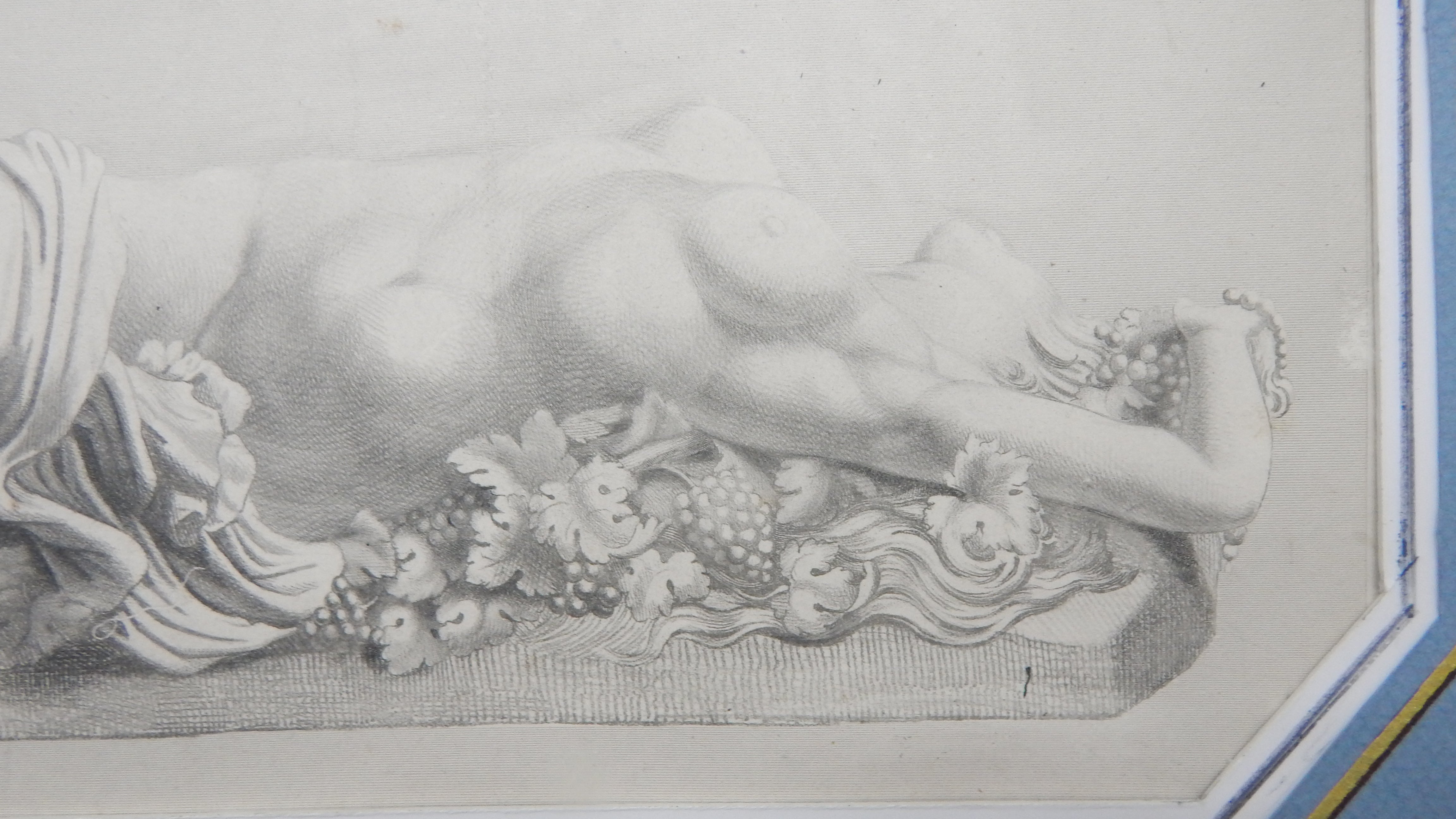 Incisione "La baccante" da Emile Pierre Metzmacher 1848