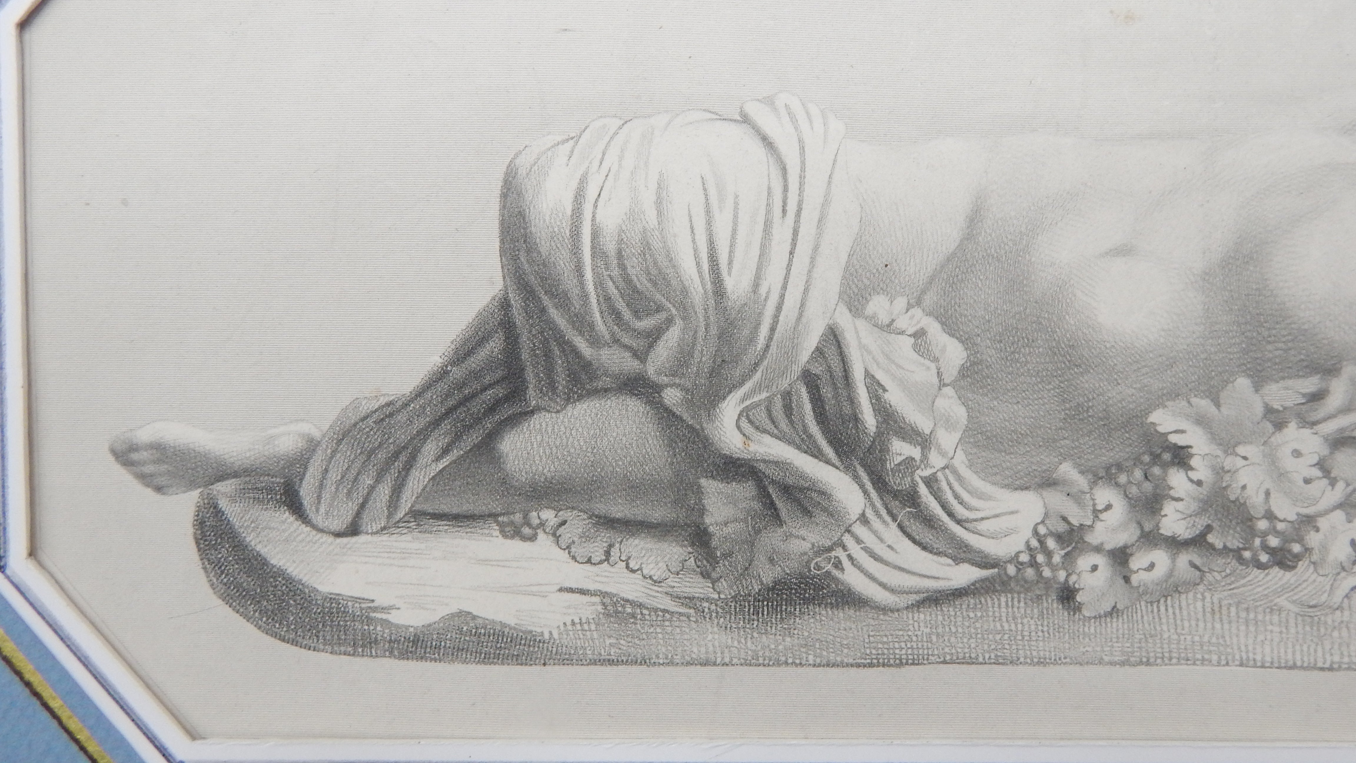 Incisione "La baccante" da Emile Pierre Metzmacher 1848