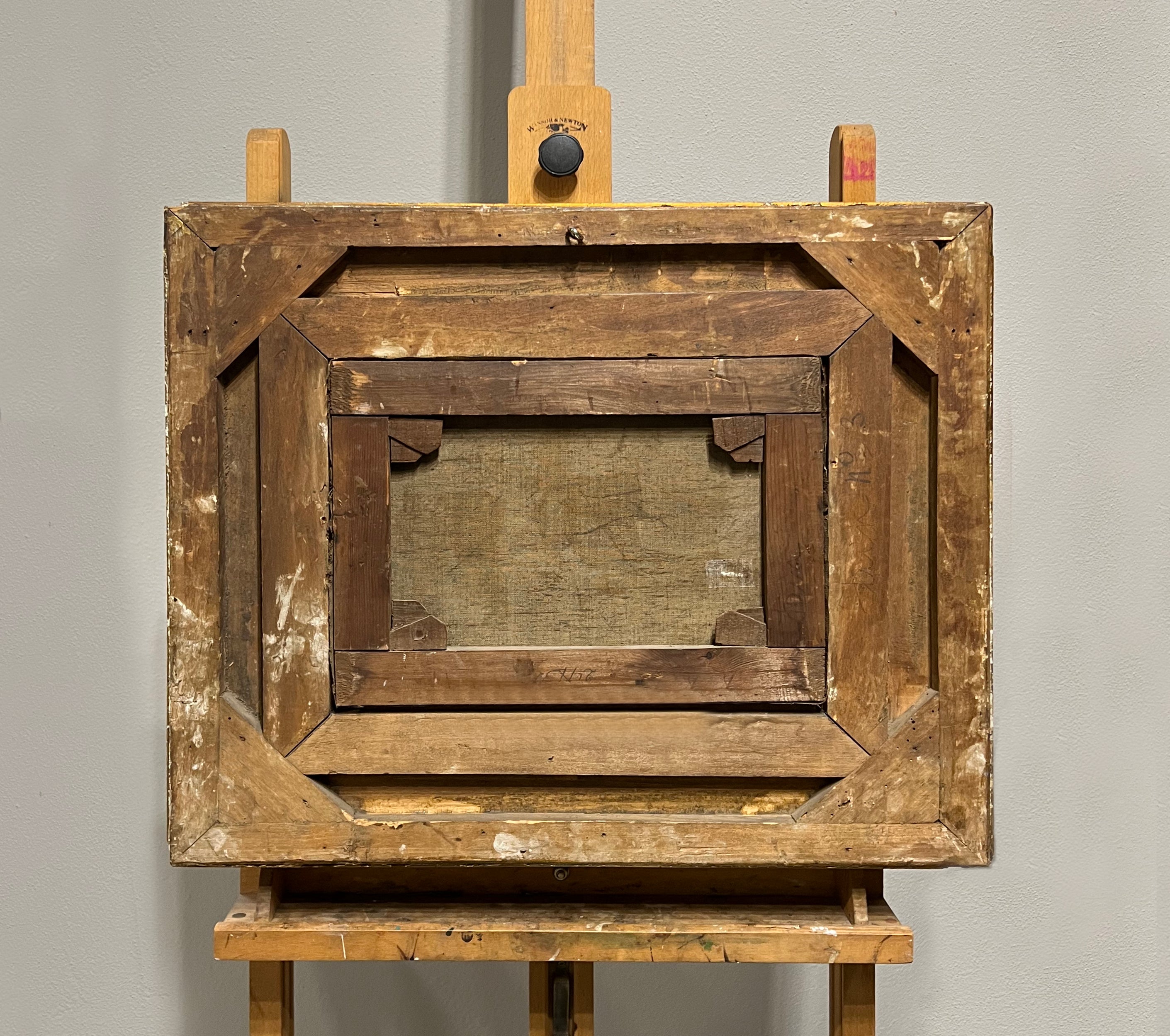 Piccolo dipinto con cornice dorata - XIX secolo
